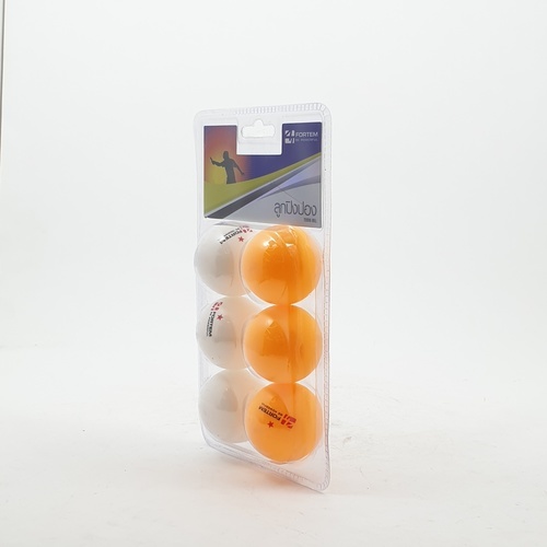 4TEM ลูกปิงปอง  1 ดาว รุ่น SG-9283 เส้นผ่าศูนย์กลาง 4 ซม. (6 ลูก/แพ็ค). สีขาว-ส้ม