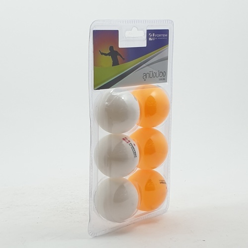 4TEM ลูกปิงปอง  1 ดาว รุ่น SG-9283 เส้นผ่าศูนย์กลาง 4 ซม. (6 ลูก/แพ็ค). สีขาว-ส้ม