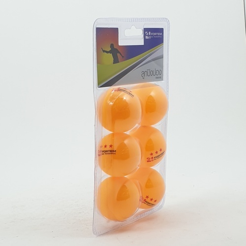 4TEM ลูกปิงปอง  3 ดาว รุ่น SG-9284 เส้นผ่าศูนย์กลาง 4 ซม. (6 ลูก/แพ็ค) สีส้ม