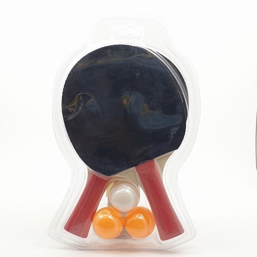 4TEM ชุดไม้ปิงปอง 1คู่ พร้อมลูกปิงปอง 3ลูก รุ่น SG-9285 ขนาด15x25x2ซม สีแดง