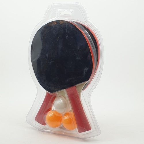 4TEM ชุดไม้ปิงปอง 1คู่ พร้อมลูกปิงปอง 3ลูก รุ่น SG-9285 ขนาด15x25x2ซม สีแดง