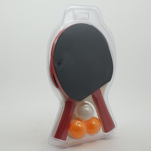 4TEM ชุดไม้ปิงปอง 1คู่ พร้อมลูกปิงปอง 3ลูก รุ่น SG-9285 ขนาด15x25x2ซม สีแดง