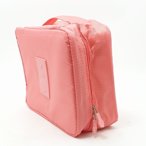 กระเป๋าจัดเก็บเครื่องสำอาง รุ่น ZRH-014-PK ขนาด 21x17x7 cm สีชมพู