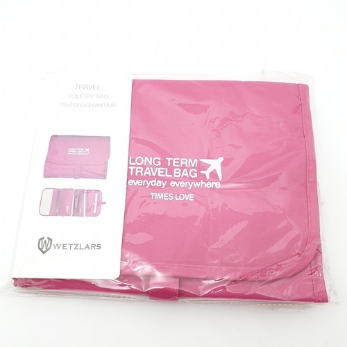 กระเป๋าจัดระเบียบแยกชิ้นได้ รุ่น ZRH-019-FS ขนาด 23.5x18x3 cm สีชมพูบานเย็น