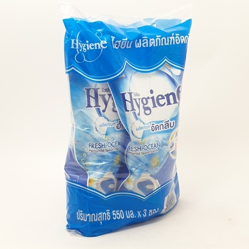 HYGIENE น้ำยาอัดกลีบไฮยีน ขนาด 550 มล. (3ถุง/แพ็ค) สีฟ้า