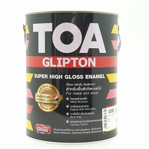 ทีโอเอ กลิปตั้น สีเคลือบเงา #G100 1 กล สีขาว