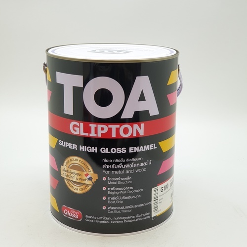 ทีโอเอ กลิปตั้น สีเคลือบเงา #G100 1 กล สีขาว
