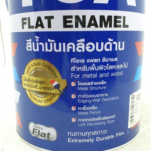 ทีโอเอ กลิปตั้น สีเคลือบด้าน #F222 1 กล สีแฟลทไวท์