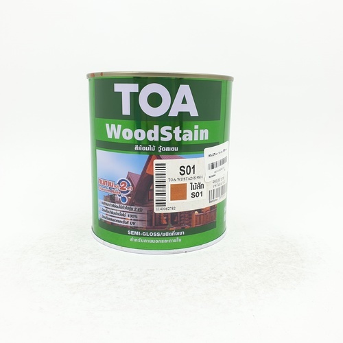 ทีโอเอ สีย้อมไม้ กึ่งเงา #S01 1/4 กล ไม้สัก