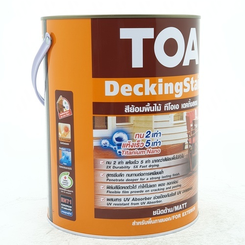 ทีโอเอ เดคกิ้งสเตน สีย้อมไม้พื้น ด้าน #D01 1 กล สีไม้สัก