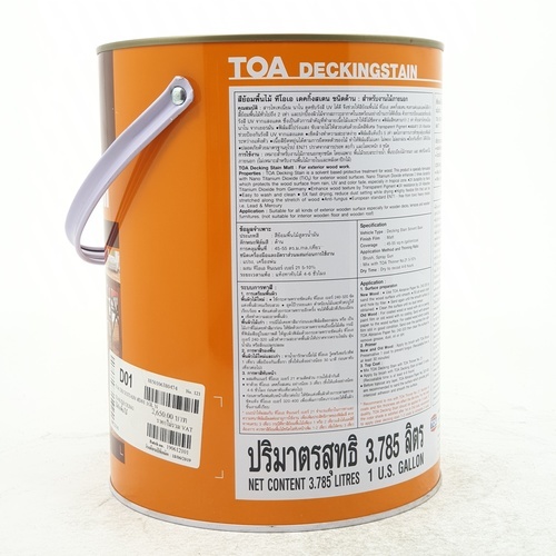 ทีโอเอ เดคกิ้งสเตน สีย้อมไม้พื้น ด้าน #D01 1 กล สีไม้สัก