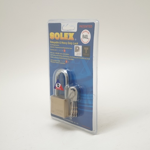SOLEX กุญแจคล้อง รุ่น EXTRA-L NEWPLUS ขนาด 40มม.