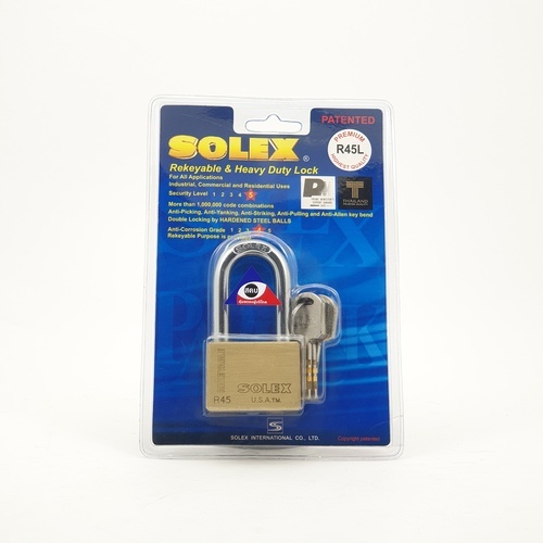 SOLEX กุญแจคล้อง รุ่น EXTRA-L NEWPLUS ขนาด 45MM.