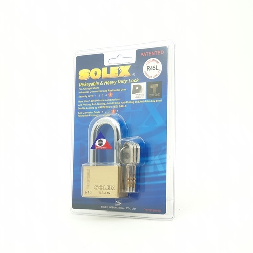 SOLEX กุญแจคล้อง รุ่น EXTRA-L NEWPLUS ขนาด 45MM.