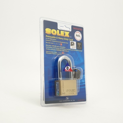 SOLEX กุญแจคล้อง รุ่น EXTRA-L NEWPLUS ขนาด 45MM.