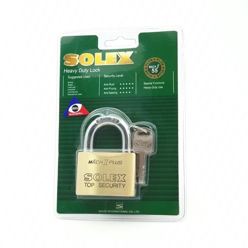 SOLEX กุญแจคล้อง  MACH II PLUS ขนาด 55มม.