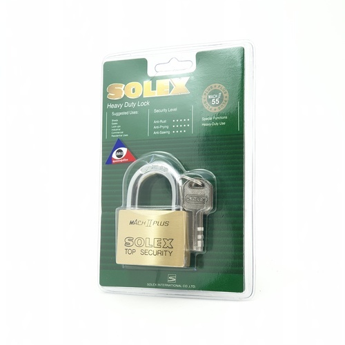 SOLEX กุญแจคล้อง  MACH II PLUS ขนาด 55มม.