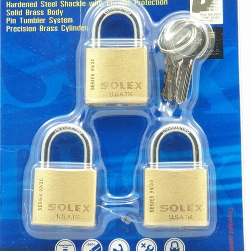 กุญแจสายยูKAL 30 MM. 3:1 SL 99 SOLEX