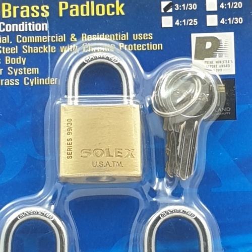 SOLEX กุญแจสายยู รุ่น KAL  3:1 SL 99 ขนาด 30 มม.