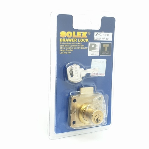SOLEX กุญแจลิ้นชัก รุ่น DW ขนาด 1.5นิ้วB (แผง)