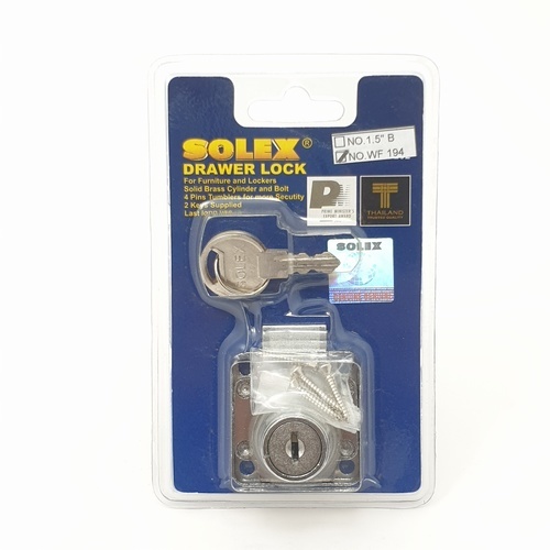 SOLEX กุญแจลิ้นชัก WF194 (แผง)