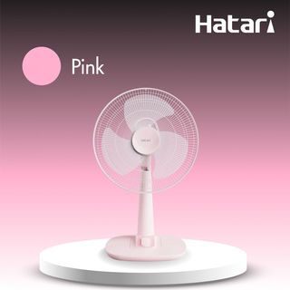 HATARI พัดลมตั้งโต๊ะ T14M1 ชมพู