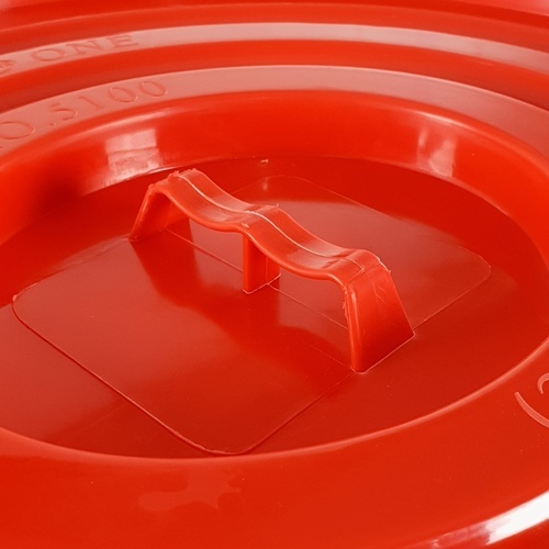 BIGONE ถังน้ำพร้อมฝามาตรฐาน 80 ลิตร ขนาด 51x51x67 ซม. สีแดง
