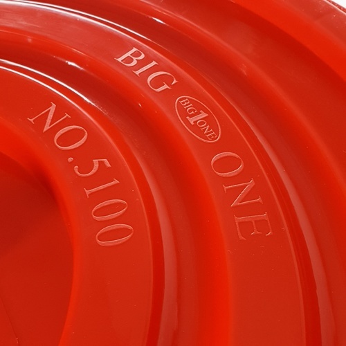 BIGONE ถังน้ำพร้อมฝามาตรฐาน 80 ลิตร ขนาด 51x51x67 ซม. สีแดง