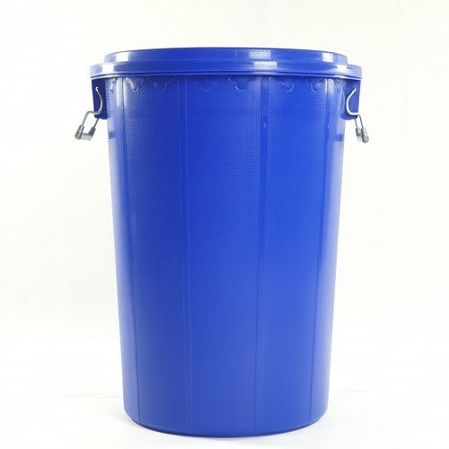 BIGONE ถังใส่น้ำพร้อมฝา แบบามาตรฐาน 80 ลิตร ขนาด 51x51x67ซม. สีน้ำงิน