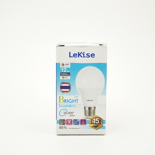LEKISE หลอดไฟ แอลอีดี A60 12วัตต์ รุ่น Bright แสงเดย์ไลท์