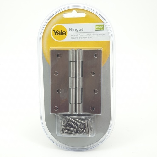 YALE บานพับเฟอร์นิเจอร์สเตนเลส 304ไม่มีแหวน 4