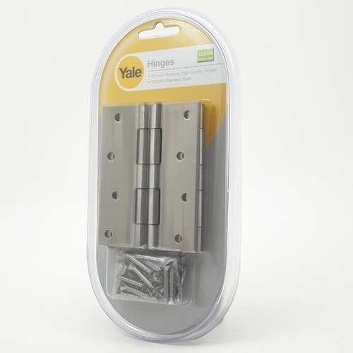 YALE บานพับเฟอร์นิเจอร์สเตนเลส 304ไม่มีแหวน 4