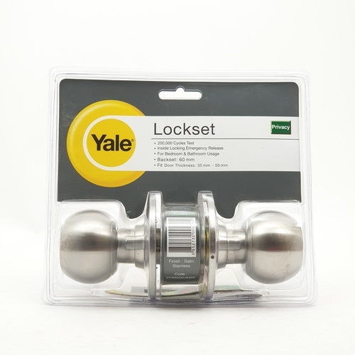 YALE ลูกบิดห้องน้ำ รุ่น KN-VCA5222 US32D สีสเตนเลส