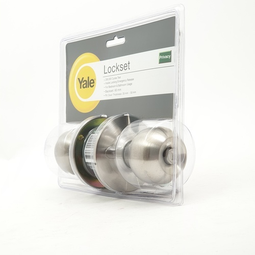 YALE ลูกบิดห้องน้ำ รุ่น KN-VCA5222 US32D สีสเตนเลส