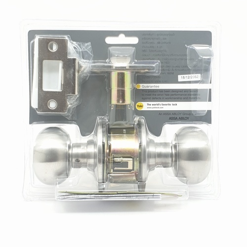 YALE ลูกบิดห้องน้ำ หัวลูกจันสเตนเลส 304 จานใหญ่ รุ่น KN-VCN5222US32D สีสเตนเลส