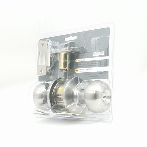 YALE ลูกบิดห้องน้ำ หัวลูกจันสเตนเลส 304 จานใหญ่ รุ่น KN-VCN5222US32D สีสเตนเลส