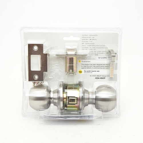 YALE ลูกบิดห้องทั่วไป หัวกลม จานเล็กสเตนเลส 304 รุ่น KN-VCA512US32D สีสเตนเลส