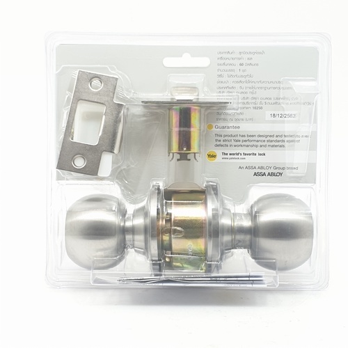 YALE ลูกบิดห้องน้ำ หัวกลม จานเล็กสเตนเลส 304 รุ่น KN-VCA5122 US32D สีสเตนเลส