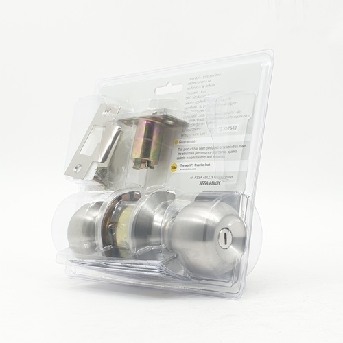 YALE ลูกบิดห้องน้ำ หัวกลม จานเล็กสเตนเลส 304 รุ่น KN-VCA5122 US32D สีสเตนเลส