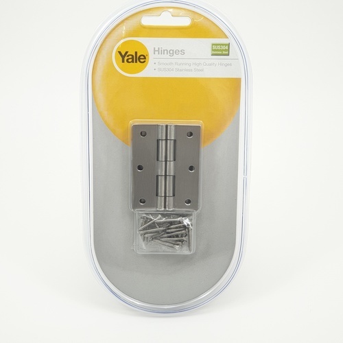 YALE บานพับเฟอร์นิเจอร์สเตนเลส 304ไม่มีแหวน 2.5