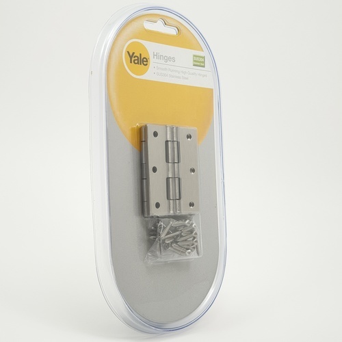 YALE บานพับเฟอร์นิเจอร์สเตนเลส 304ไม่มีแหวน 2.5