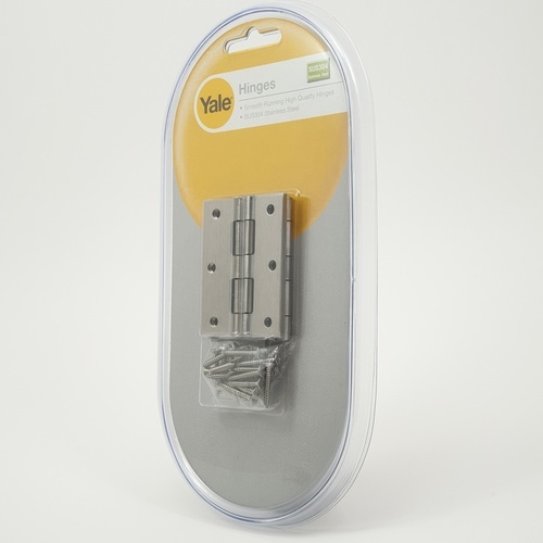 YALE บานพับเฟอร์นิเจอร์สเตนเลส 304ไม่มีแหวน 2.5