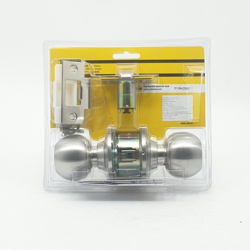 YALE ลูกบิดห้องน้ำ หัวกลม จานเล็กสเตนเลส  รุ่นEKN-VCA5142 US32D สีสเตนเลส