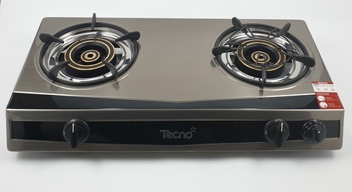 TECNOSTAR เตาแก๊ส 2 หัวแก๊ส Table top TNS G01 สีโครเมี่ยม