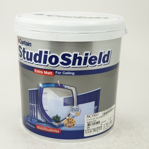 Captain สีทาฝ้าเพดาน สตูดิโอชิลด์ ด้าน #SC001 1 กล. สีขาว