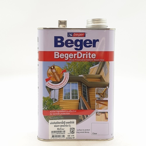 Beger ผลิตภัณฑ์ป้องกันปลวกและเชื้อรา ชนิดทา สูตรน้ำมัน 1.5ลิตร สีใส