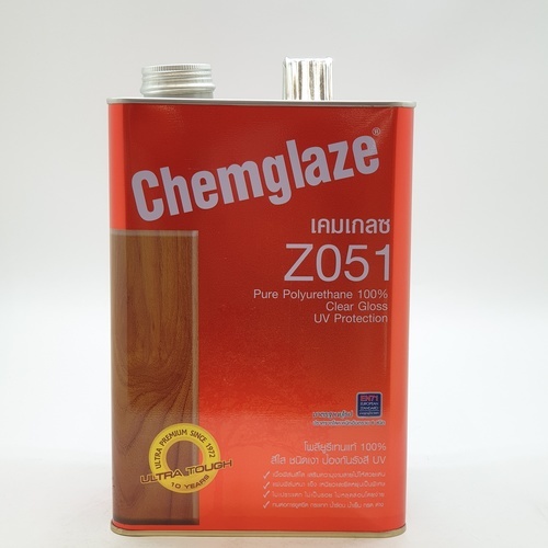 Chemglaze เคมเกลซโพลียูรีเทน-เงา ภายในทนUV Z051 1 กล. สีใสเงา