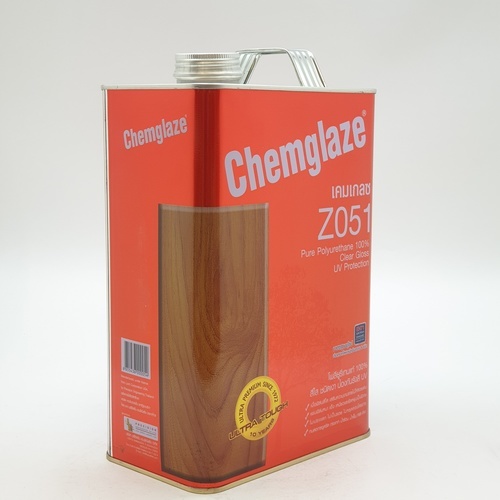 Chemglaze เคมเกลซโพลียูรีเทน-เงา ภายในทนUV Z051 1 กล. สีใสเงา