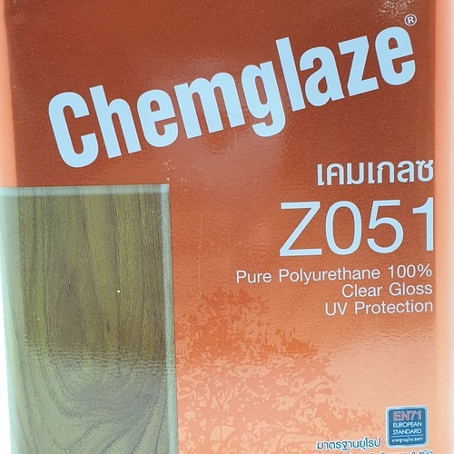 Chemglaze เคมเกลซ โพลียูรีเทน Z051 เงาภายใน-ทนUV 1/4กล. สีใส