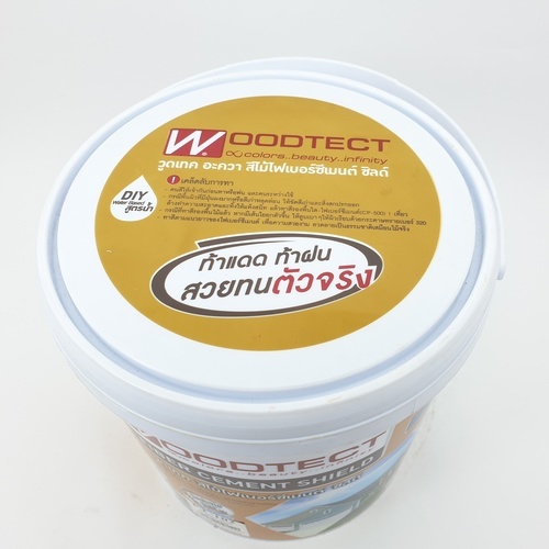 Woodtect วูดเทค ไฟเบอร์ซีเมนต์ FT-102 โปร่งแสง 1กล. สีไม้มะฮอกกานี